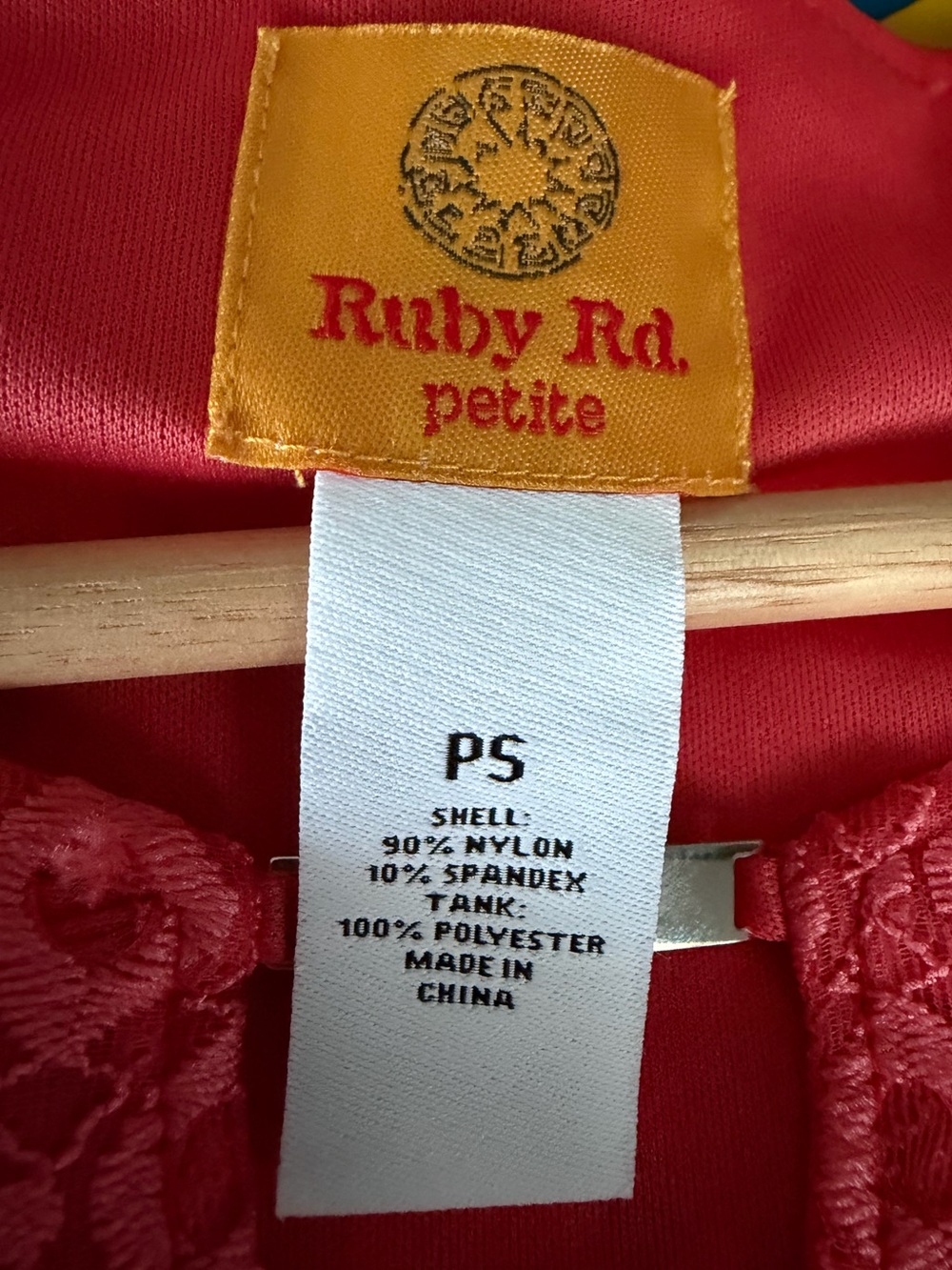 Ruby Rd. Coral Eyelet Blouse Chic Career Casual Top Size PS - Picture 7 of 7